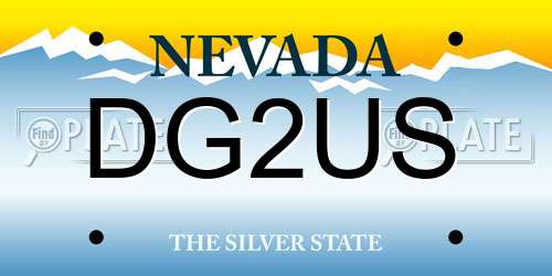 DG2US Nevada License Plate