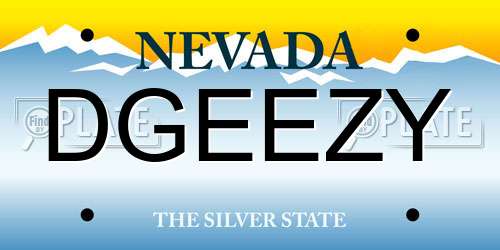 DGEEZY Nevada License Plate