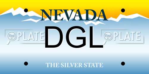 DGL Nevada License Plate