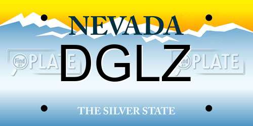 DGLZ Nevada License Plate