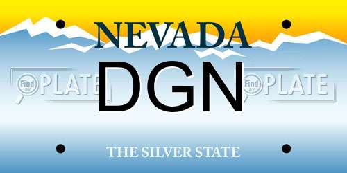 DGN Nevada License Plate