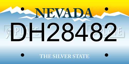DH28482 Nevada License Plate