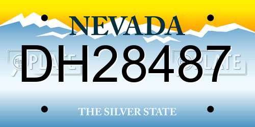 DH28487 Nevada License Plate