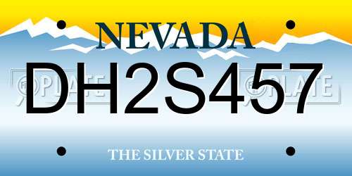 DH2S457 Nevada License Plate