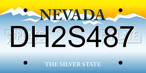 DH2S487 Nevada License Plate
