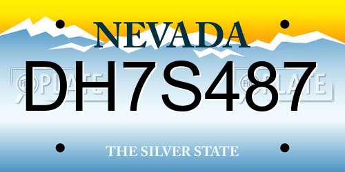 DH7S487 Nevada License Plate