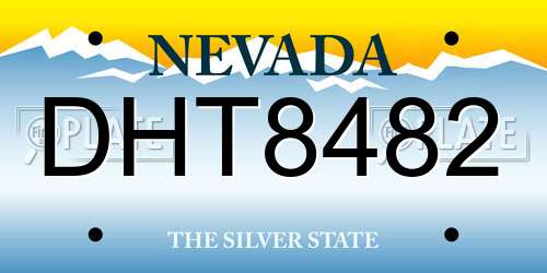 DHT8482 Nevada License Plate