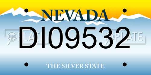 DI09532 Nevada License Plate