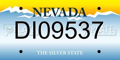 DI09537 Nevada License Plate