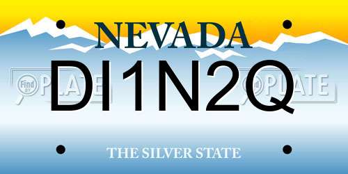 DI1N2Q Nevada License Plate