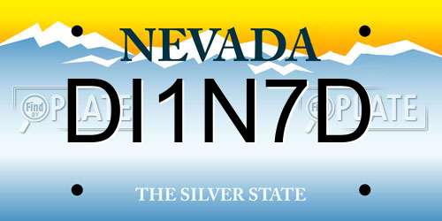 DI1N7D Nevada License Plate