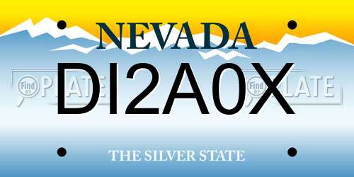 DI2A0X Nevada License Plate