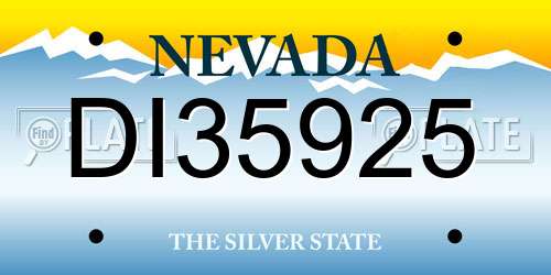 DI35925 Nevada License Plate