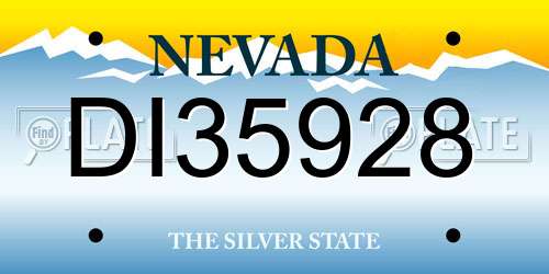 DI35928 Nevada License Plate