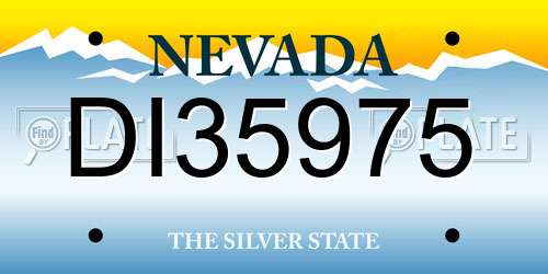 DI35975 Nevada License Plate
