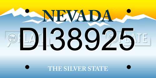DI38925 Nevada License Plate