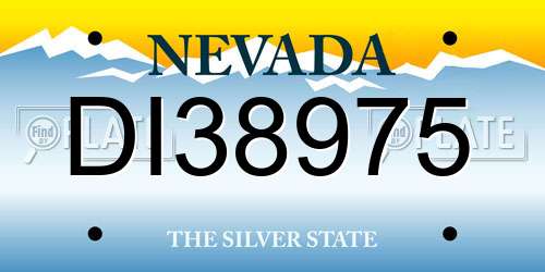 DI38975 Nevada License Plate