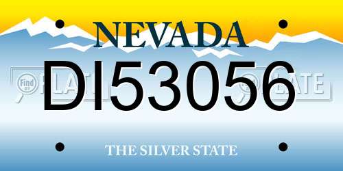 DI53056 Nevada License Plate