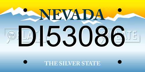 DI53086 Nevada License Plate