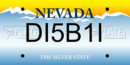 DI5B1I Nevada License Plate