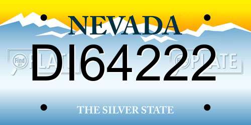 DI64222 Nevada License Plate