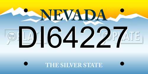 DI64227 Nevada License Plate