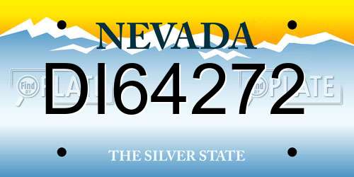 DI64272 Nevada License Plate