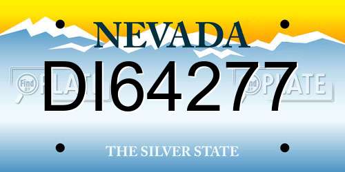 DI64277 Nevada License Plate