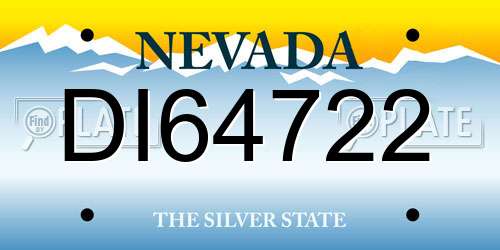 DI64722 Nevada License Plate