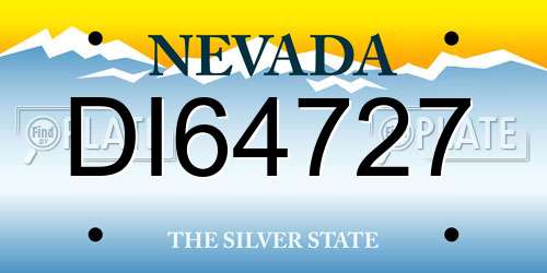 DI64727 Nevada License Plate