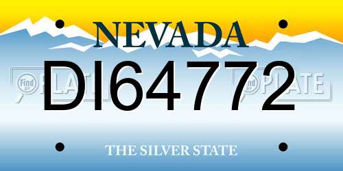 DI64772 Nevada License Plate