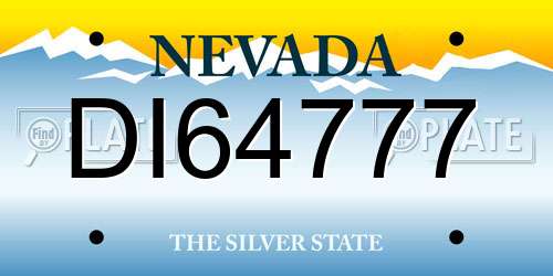 DI64777 Nevada License Plate
