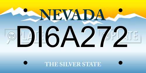 DI6A272 Nevada License Plate