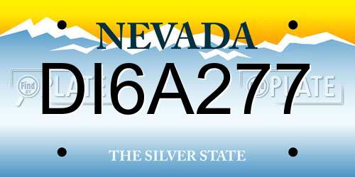 DI6A277 Nevada License Plate