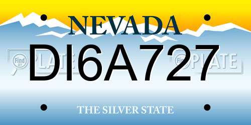 DI6A727 Nevada License Plate