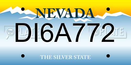 DI6A772 Nevada License Plate