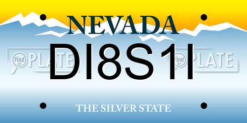 DI8S1I Nevada License Plate