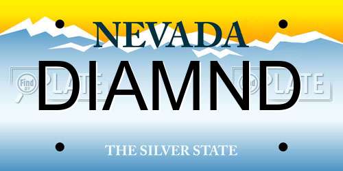 DIAMND Nevada License Plate
