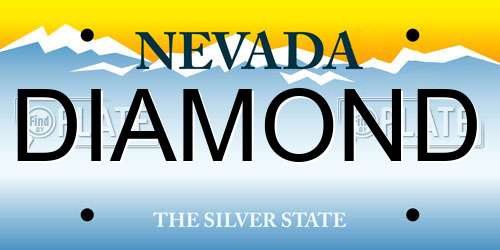 DIAMOND Nevada License Plate