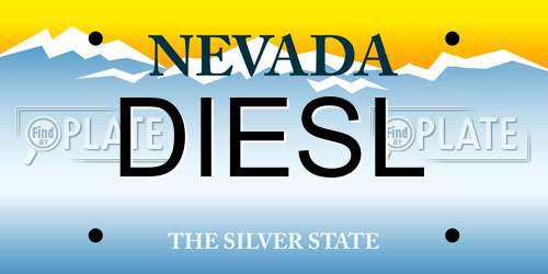 DIESL Nevada License Plate