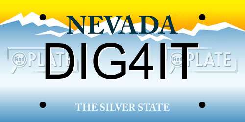 DIG4IT Nevada License Plate
