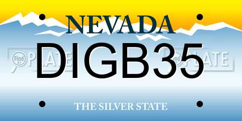 DIGB35 Nevada License Plate