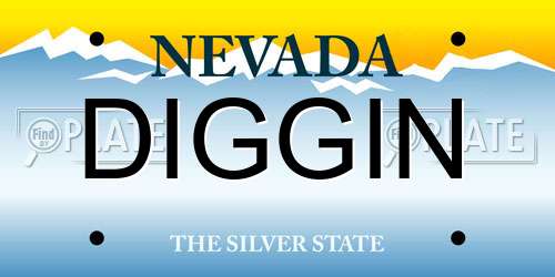 DIGGIN Nevada License Plate
