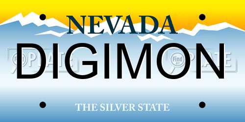 DIGIMON Nevada License Plate