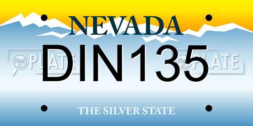 DIN135 Nevada License Plate