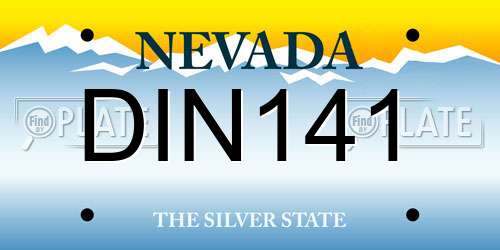 DIN141 Nevada License Plate