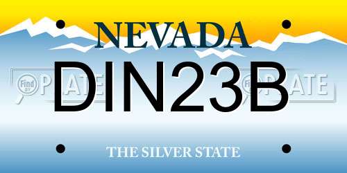 DIN23B Nevada License Plate