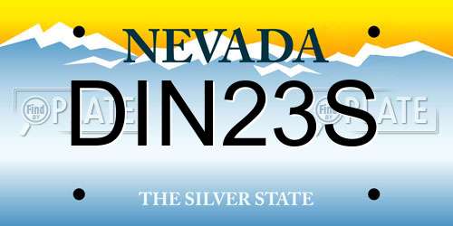 DIN23S Nevada License Plate