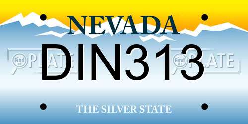 DIN313 Nevada License Plate