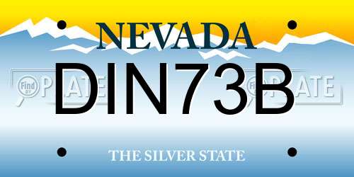 DIN73B Nevada License Plate
